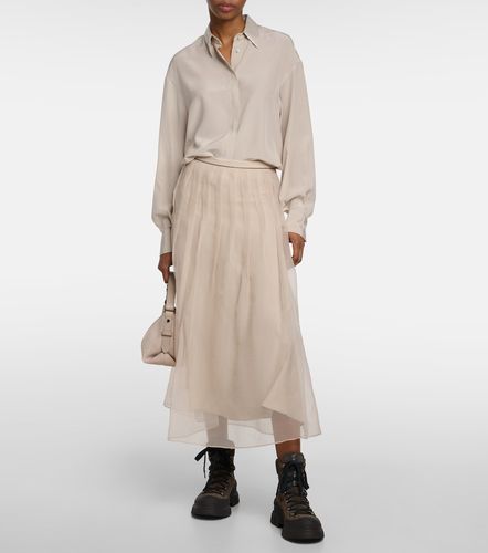 Embellished silk shirt - Brunello Cucinelli - Modalova