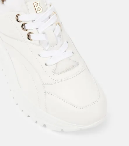 Malaga 18 shearling-trimmed leather sneakers - Bogner - Modalova