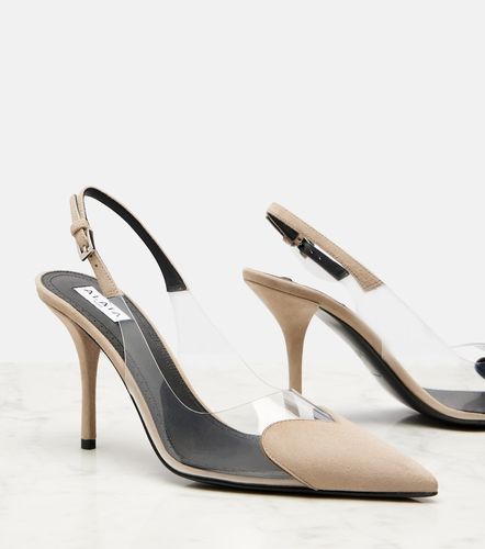 Alaïa Slingback-Pumps Cœur 90 mit Veloursleder - Alaia - Modalova