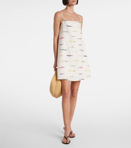 Vestido corto Laura de algodón estampado - Staud - Modalova