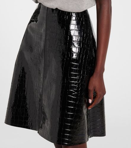 Croc-effect leather miniskirt - Toteme - Modalova