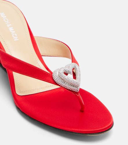 Sandali infradito Double Heart in raso - Mach & Mach - Modalova