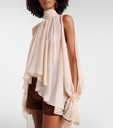Asymmetric georgette blouse - Blumarine - Modalova