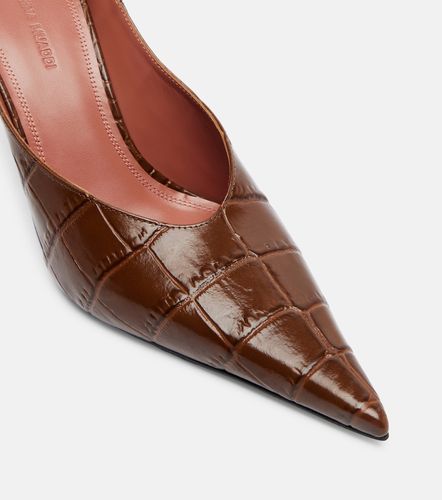 Anok croc-effect leather pumps - Amina Muaddi - Modalova