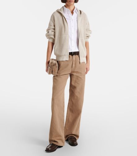 Pantaloni a gamba larga in cotone e lino - Brunello Cucinelli - Modalova