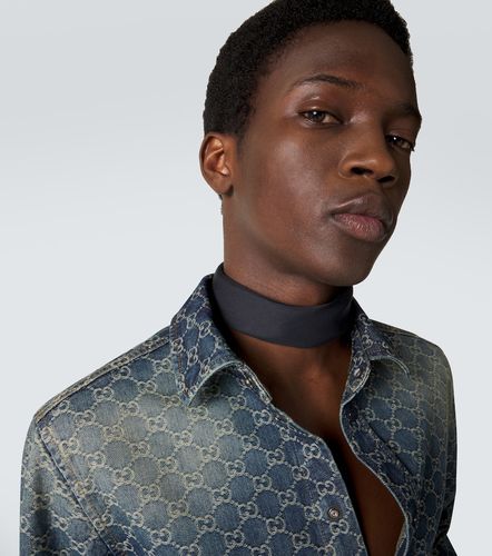 Sciarpa Web Stripe in cotone e seta - Gucci - Modalova