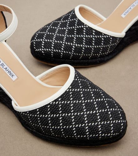 Alpargatas con cuña Espadrahi de efecto rafia - Manolo Blahnik - Modalova