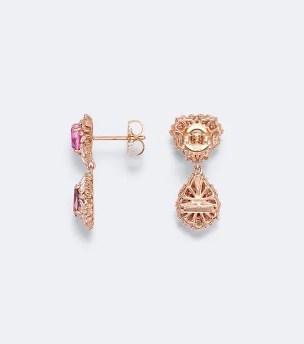 Pendientes de oro rosa de 18 ct con zafiros y diamantes - Suzanne Kalan - Modalova