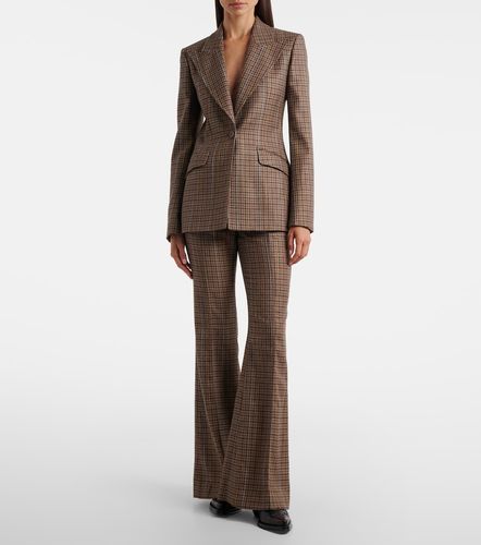 Rhein checked wool and cashmere flared pants - Gabriela Hearst - Modalova