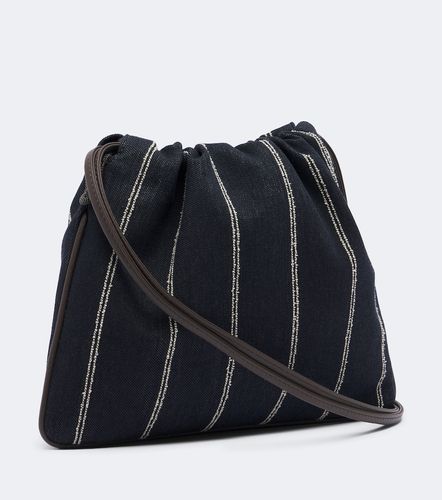 Borsa a tracolla in canvas e suede con monile - Brunello Cucinelli - Modalova