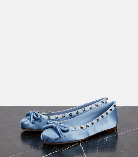 Bailarinas Rockstud de satén - Valentino Garavani - Modalova