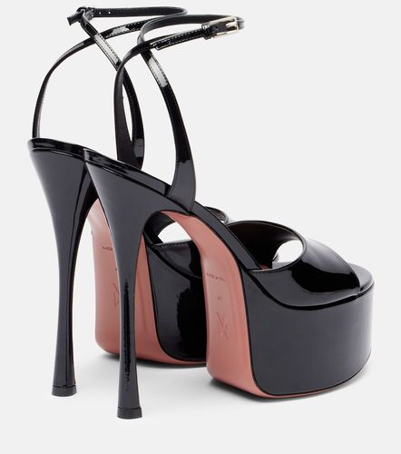 Aya 155 patent leather platform sandals - Amina Muaddi - Modalova