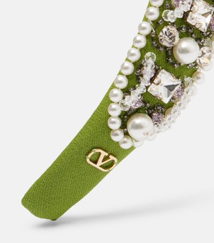Embellished wool and silk headband - Valentino Garavani - Modalova