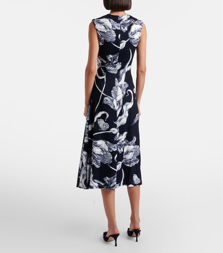 Vestido midi de jersey floral drapeado - Erdem - Modalova