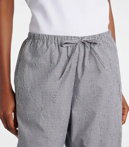 Checked cotton-blend pajama pants - Rohe - Modalova