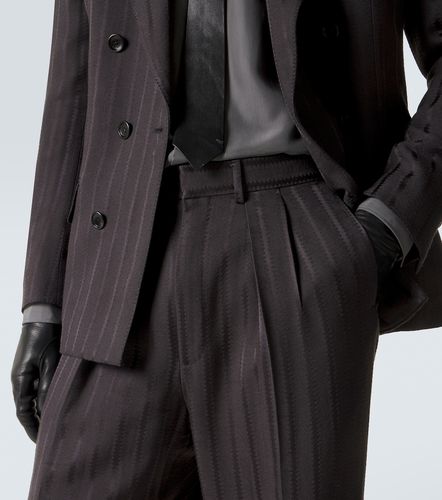Pantalones rectos en jacquard a rayas - Tom Ford - Modalova