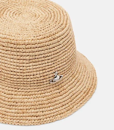Orb raffia bucket hat - Vivienne Westwood - Modalova