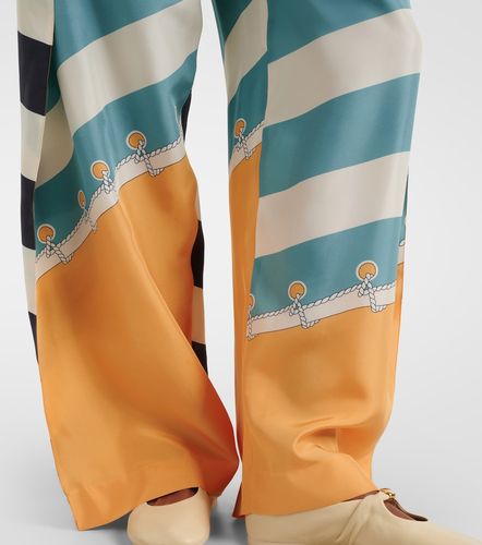 Loewe Printed silk wide-leg pants - Loewe - Modalova