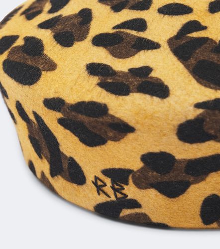 Logo wool leopard-print hat - Ruslan Baginskiy - Modalova