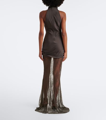 Eldra ruched lace-trimmed satin maxi dress - De La Vali - Modalova