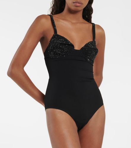 Area Embellished jersey bodysuit - Area - Modalova