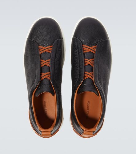 Triple Stitch leather sneakers - Zegna - Modalova