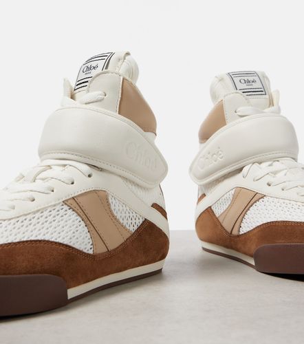 Kick leather-trimmed high-top sneakers - Chloe - Modalova