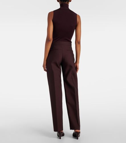 Pantaloni regular Callen in lana e seta - Khaite - Modalova