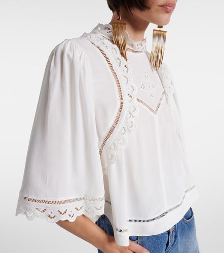 Top Frany in crêpe e sangallo - Isabel Marant - Modalova