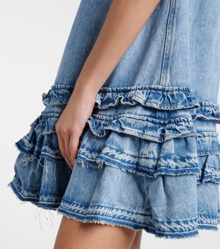 Ganni Ruffled denim minidress - Ganni - Modalova