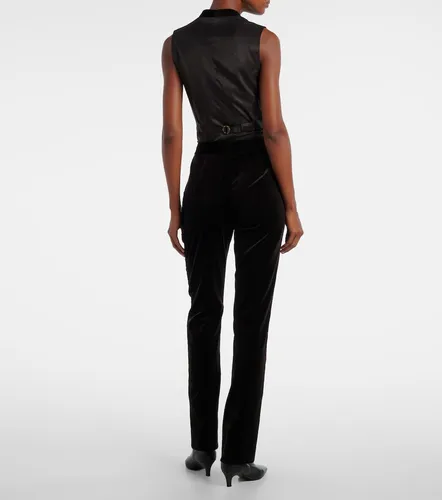 Cotton-blend velvet straight pants - Ralph Lauren Collection - Modalova