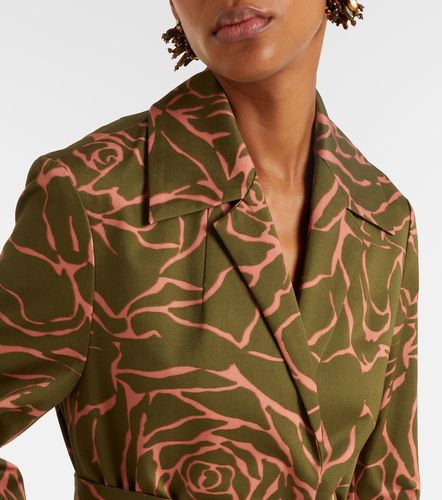Floral sequined cotton wrap coat - Dries Van Noten - Modalova