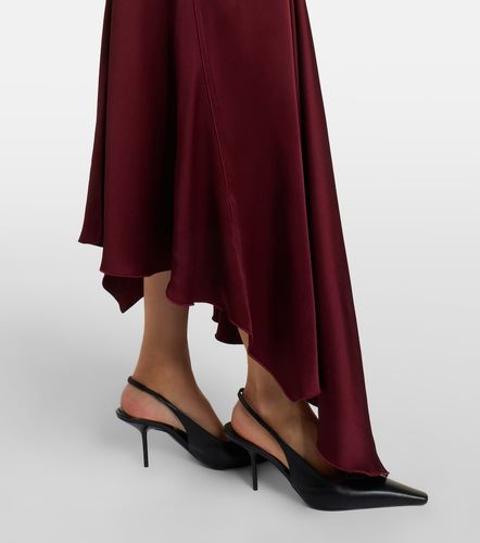 Vestido midi Posy de satén drapeado - Victoria Beckham - Modalova
