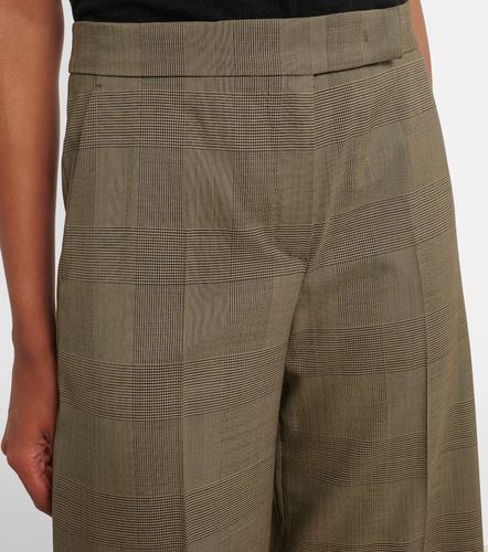 Checked virgin wool wide-leg pants - Max Mara - Modalova
