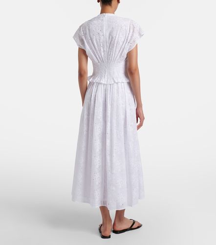 Abito midi in cotone sangallo - Tory Burch - Modalova