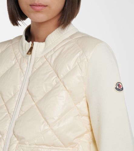 Moncler Cardigan in cotone e piuma - Moncler - Modalova