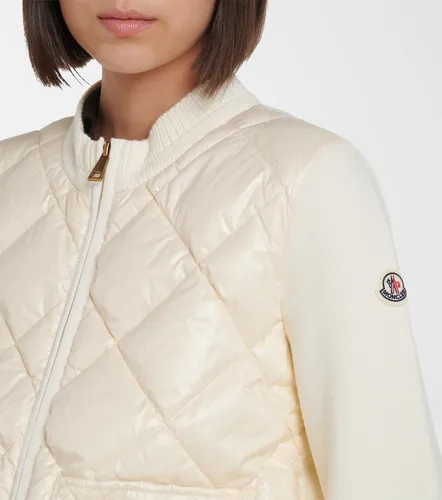 Down-paneled cotton cardigan - Moncler - Modalova