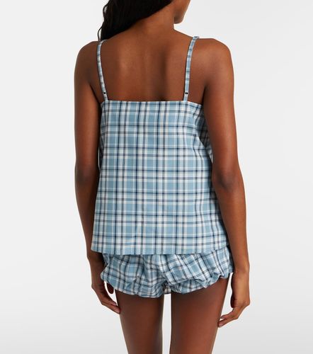Top de algodón a cuadros con lazo - Acne Studios - Modalova