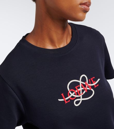 Camiseta de jersey en mezcla de algodón con logo - Loewe - Modalova