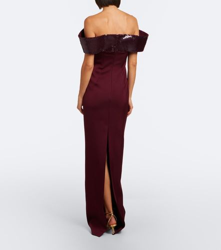 Sequined satin off-shoulder gown - David Koma - Modalova