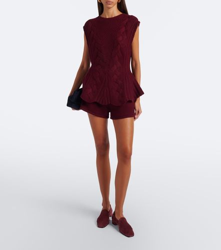 Signy cable-knit peplum cashmere top - Lisa Yang - Modalova