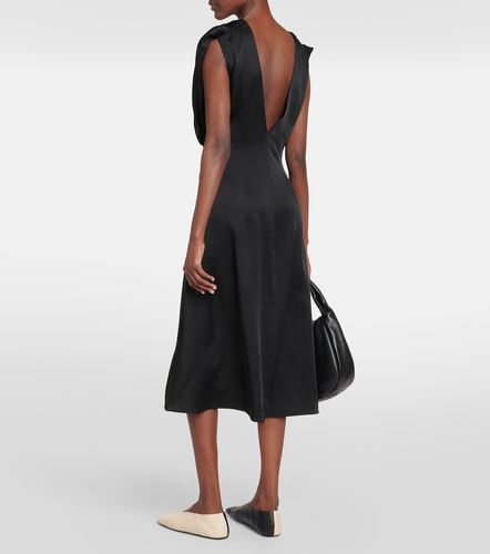 Vestido midi de satén drapeado - Jil Sander - Modalova