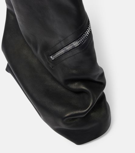 Cargoflares leather knee-high boots - Rick Owens - Modalova