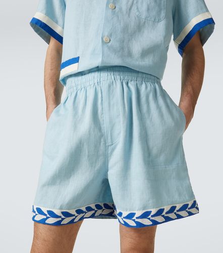 Seedling Stripe linen Bermuda shorts - Bode - Modalova