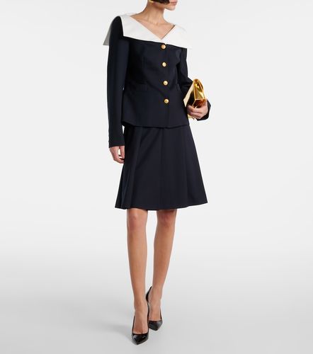 Pleated wool-blend miniskirt - Alessandra Rich - Modalova