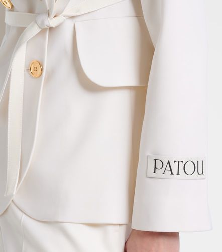 Double-breasted belted wool-blend blazer - Patou - Modalova