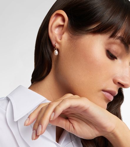 Orecchini pendenti in 14kt con perle e diamanti - Mateo - Modalova