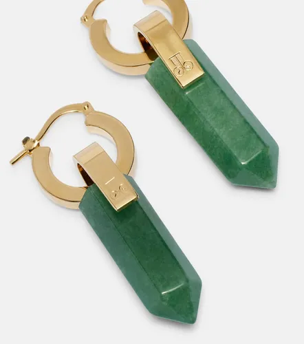 Pendientes largos Pillar chapados en oro de 24 ct - La DoubleJ - Modalova
