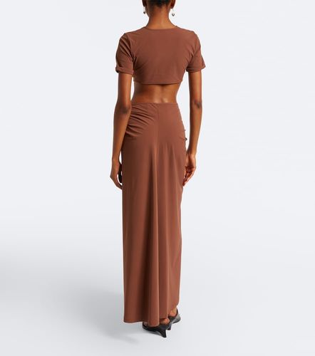 Pierced Orbit gathered jersey maxi skirt - Christopher Esber - Modalova