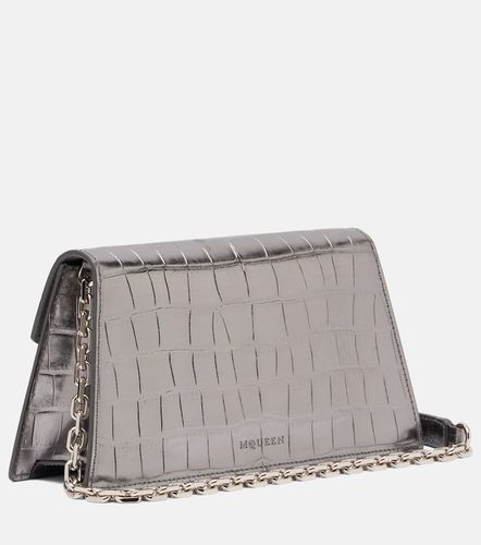 Skull Mini croc-effect leather clutch - McQueen - Modalova